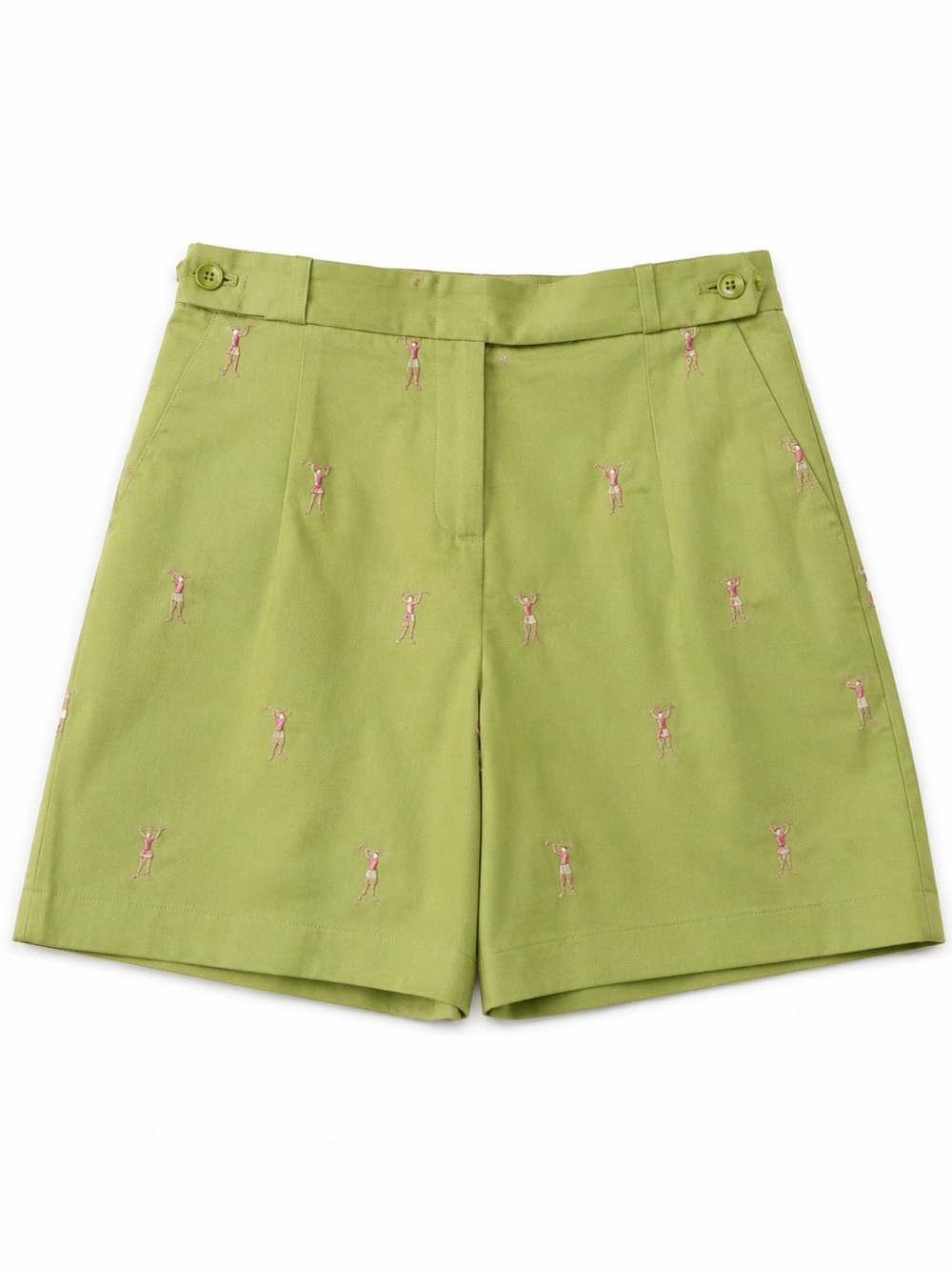 VINTAGE Lilly Pulitzer WHITE LABEL Golf ladies Embroidered Bermuda Shorts